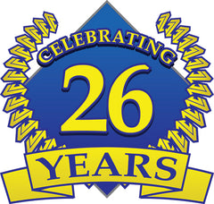 JetSetUniforms 26 Year Anniversay Logo