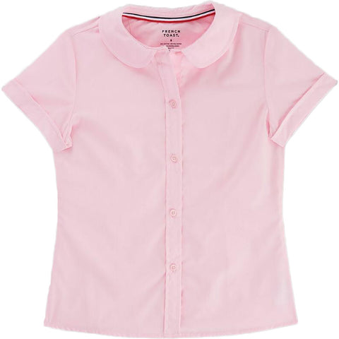 pink peter pan collar top