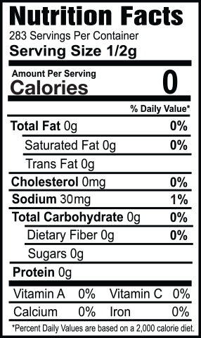 Pizza Spice Nutrition Facts