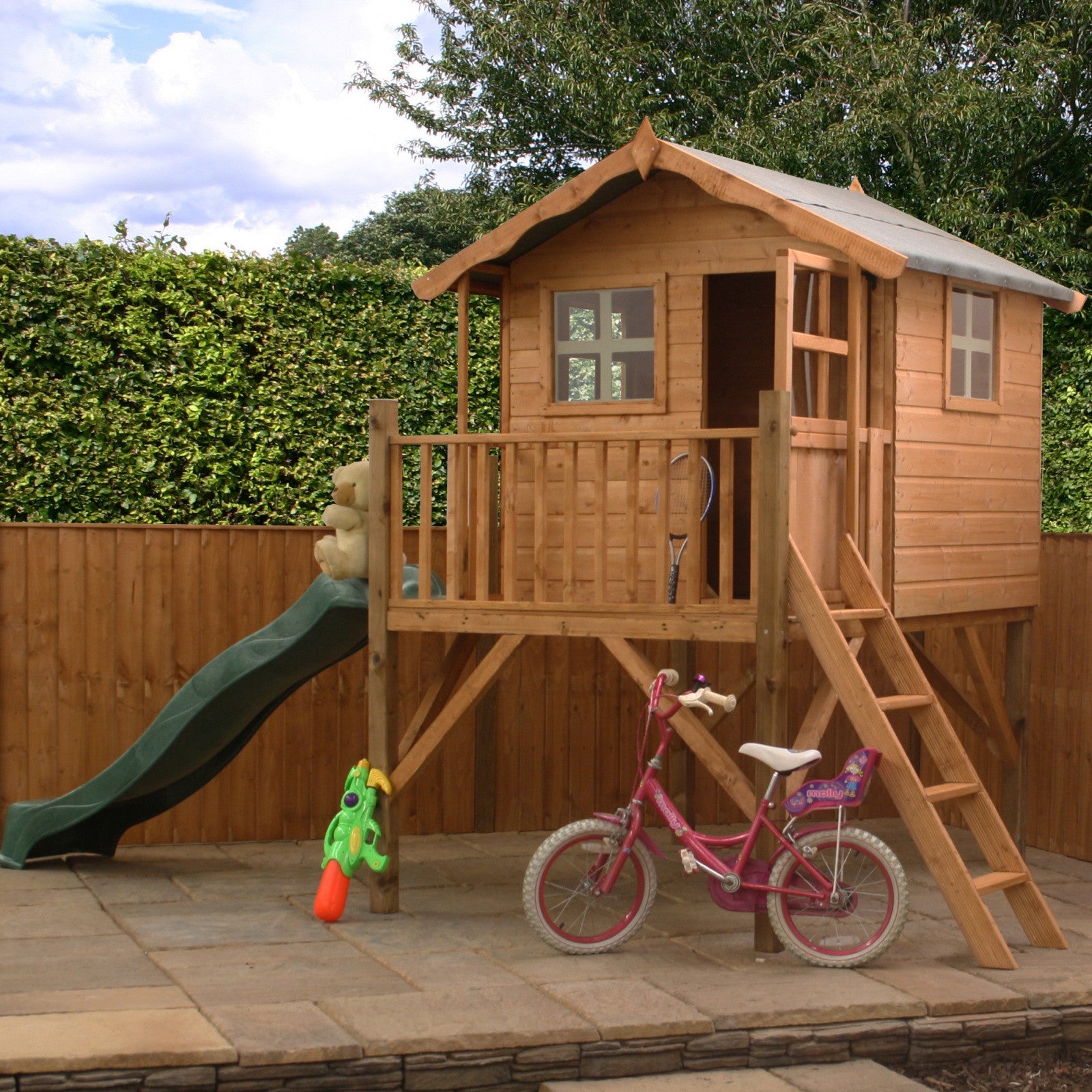 wooden tower playhouse