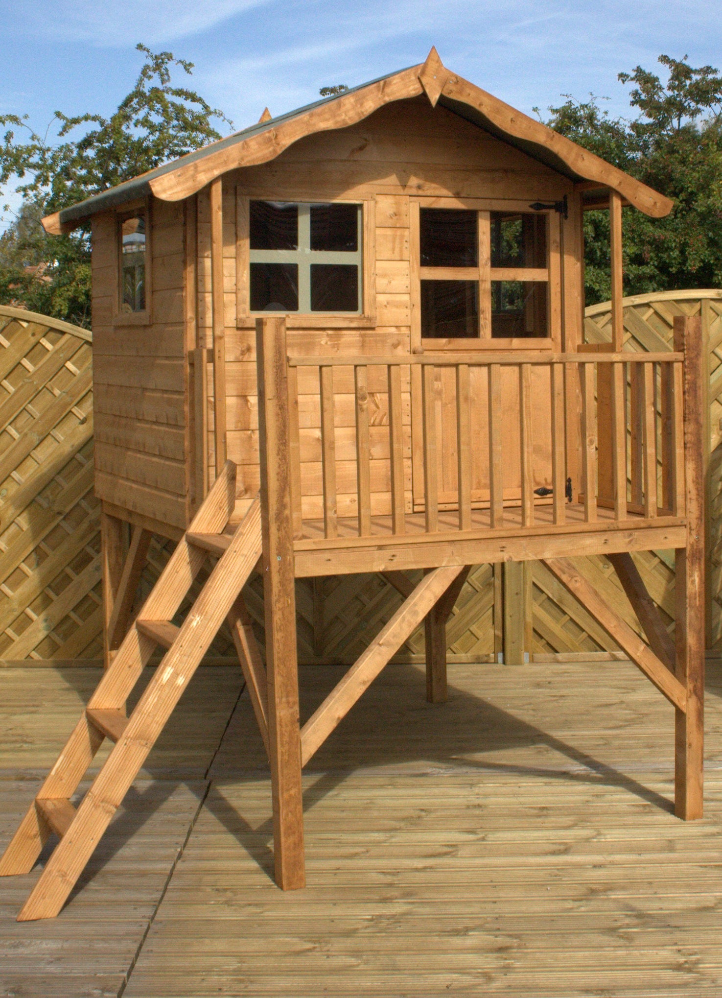 wooden tower playhouse