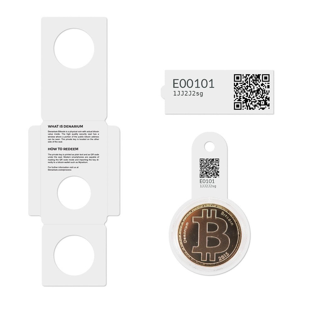 Denarium Gold Plated Physical Bitcoin Empty All Things Decentral - 