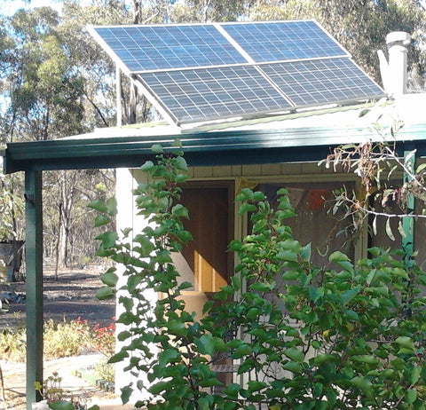 Some of the Solar Panels on our cottage on our property in the forest here in Australia