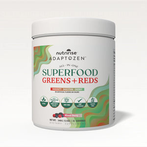 Adaptozen All-In-One Superfood Greens + Reds | Supports Immunity, Digestion & Energy - NutriRise