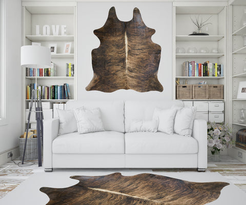 cowhide on wall