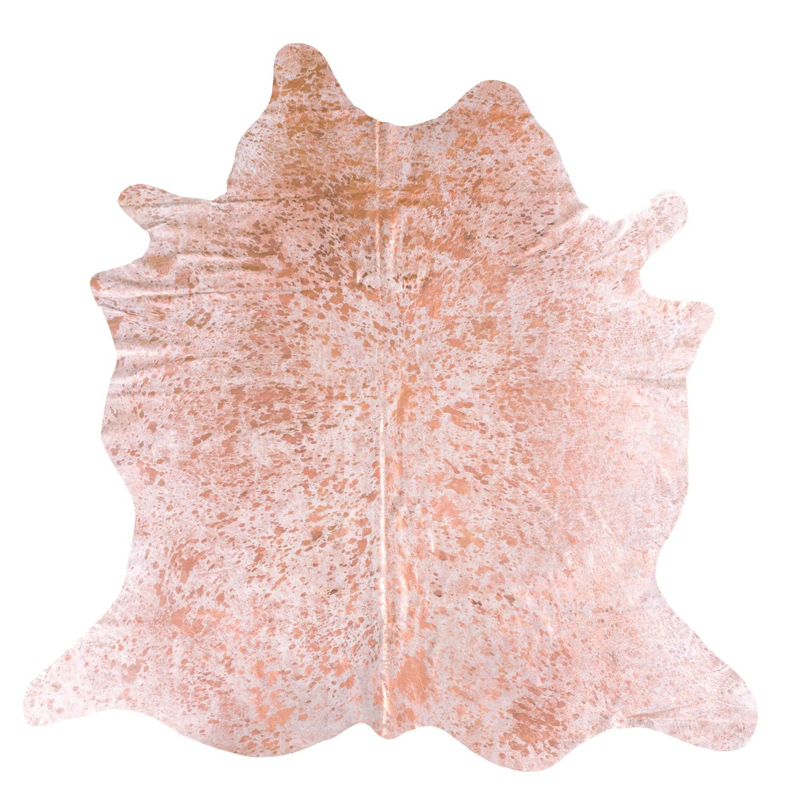 Rose Gold Acid Wash On White Cowhide Rug Rodeo Cowhide Rugs