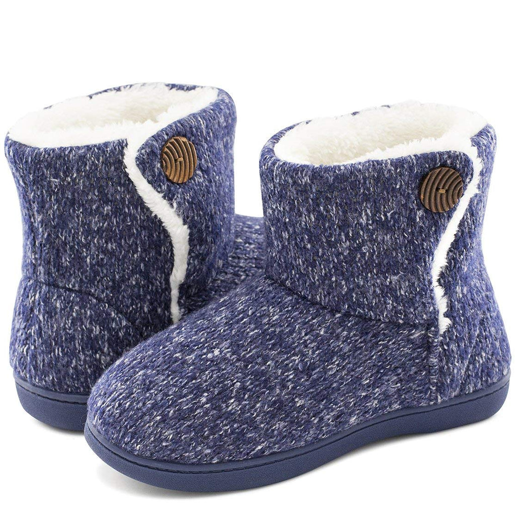 Women S Comfort Woolen Bootie Slippers Plush Slip On House