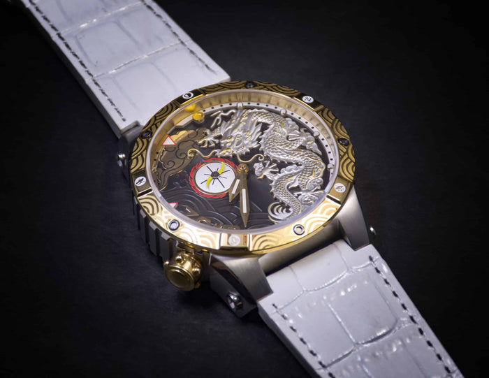 Zoid Dragon II Stainless Steel / Yellow Gold