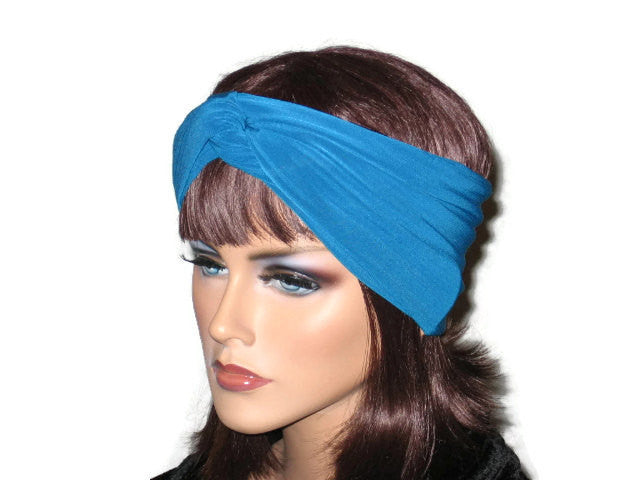 Handmade Blue Bandeau Headband Turban,Teal – Couture Service