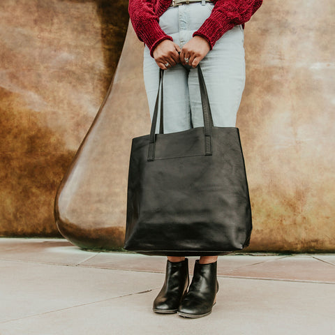 everyday leather tote