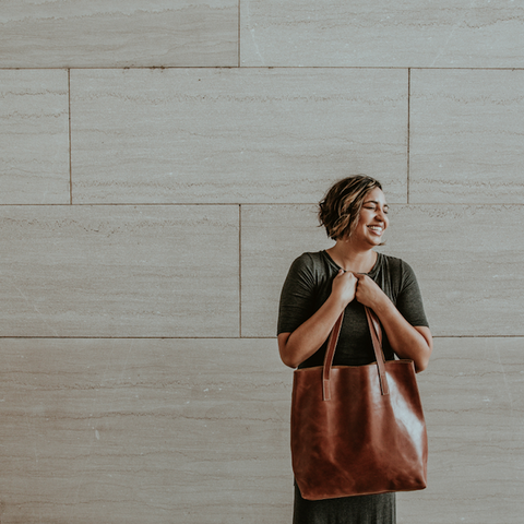 everyday leather tote