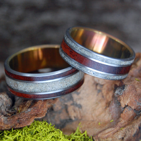 Puerto Rican Beach Sand Wedding Rings