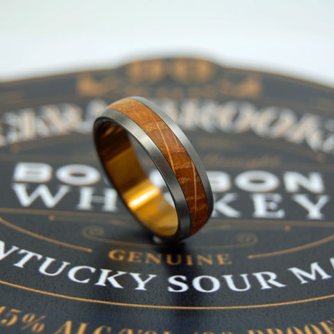 Whiskey Barrel Mens Wedding Ring