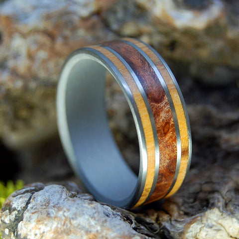 Olive Wood Wedding ring by MInter and richter designs