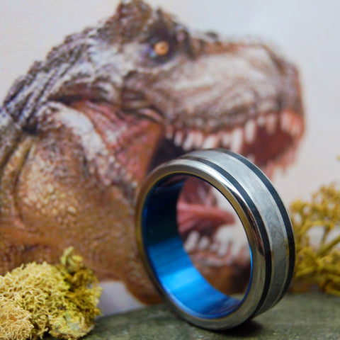 Dinosaur and Meteorite Ring