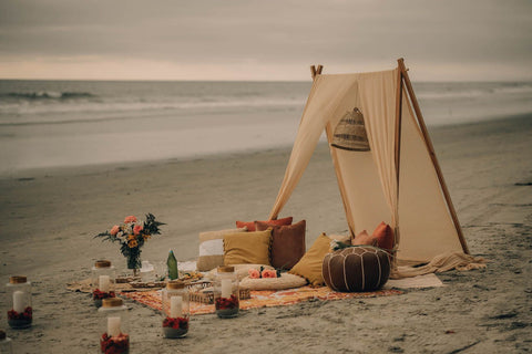 Romantic Beach Proposal Tent