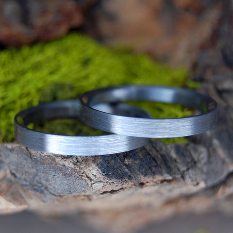 Brushed Wedding ring set from minter and richter designs