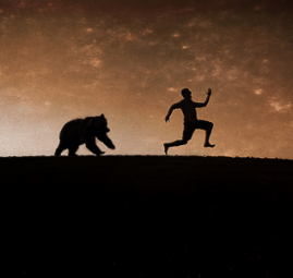 chased by a bear