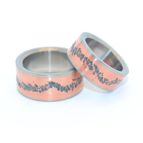 mountain bike titanium wedding rings