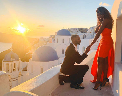 Wedding Proposal in Santorini, Greece