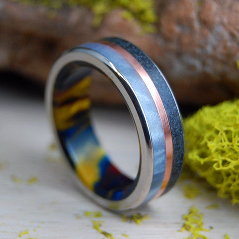 Icelandic Lava Burst Wedding Ring