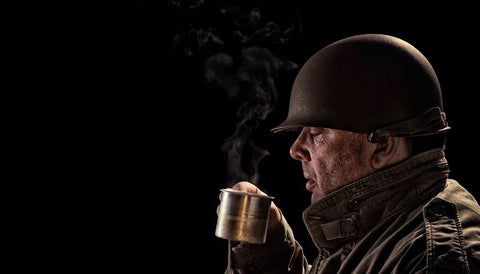 US Marine Drinking Coffee