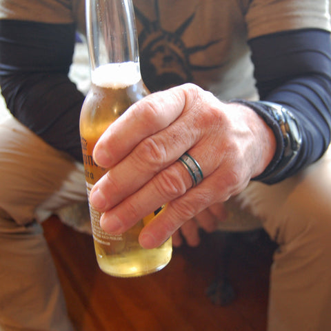 Meteorite Wedding Ring - So Hot it Hisses