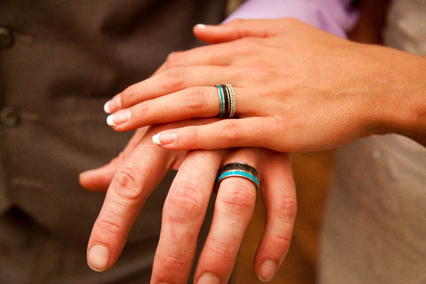 Wedding Rings on hands