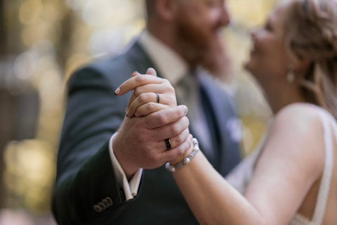 Icelandic Wedding Rings on couple