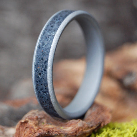 Volanic Ash and Lava Wedding Ring