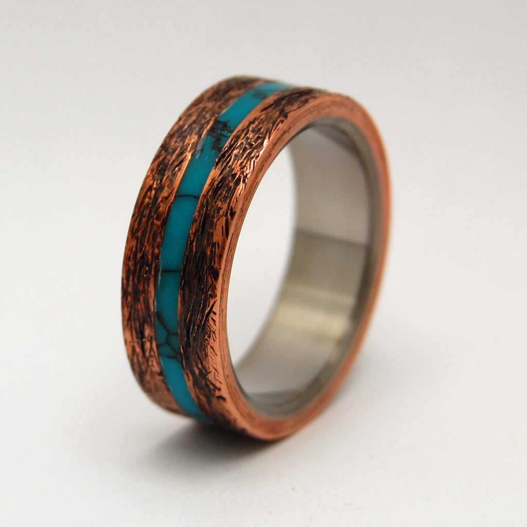 Minter + Richter Unique Wedding Rings Beaten Copper