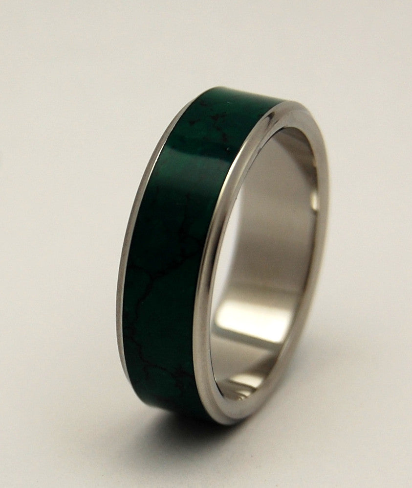 Men's Wedding Rings Jade Unique Titanium Wedding Rings