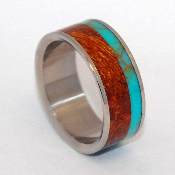 Tibetan Plateau | Mens Rings - Turquoise Wedding Ring - Wooden Ring ...