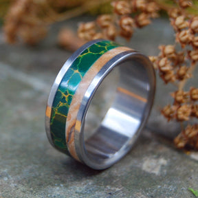 Titanium Wood and Malachite Ring — The Wood Hut - Beautifully Handcrafted Wooden  Rings, Jewellery and Gifts