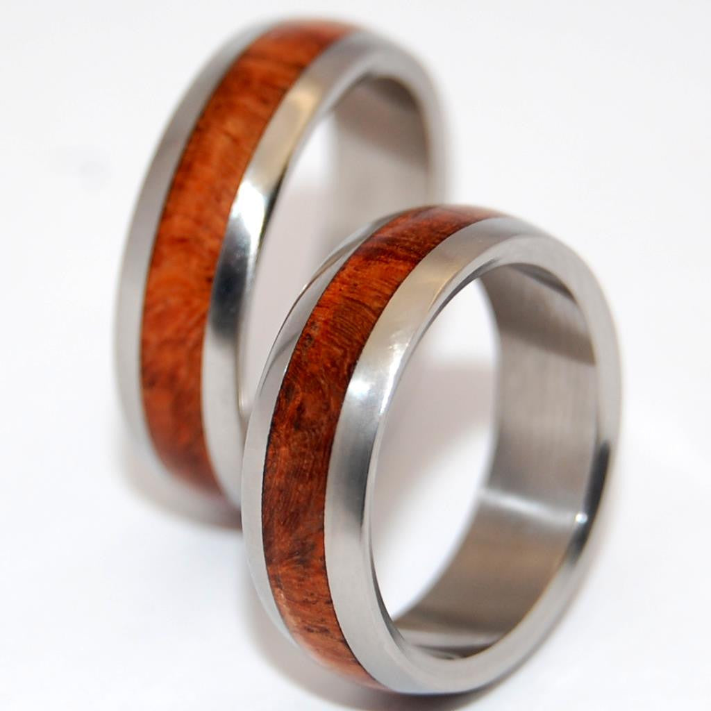 Minter Richter Wooden  Wedding  Rings  Amour Titanium 