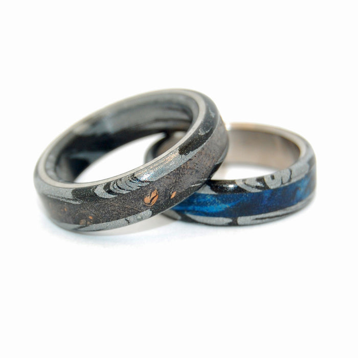 Minter & Richter - Greek God Wedding Ring Set | Titanium and Jade ...