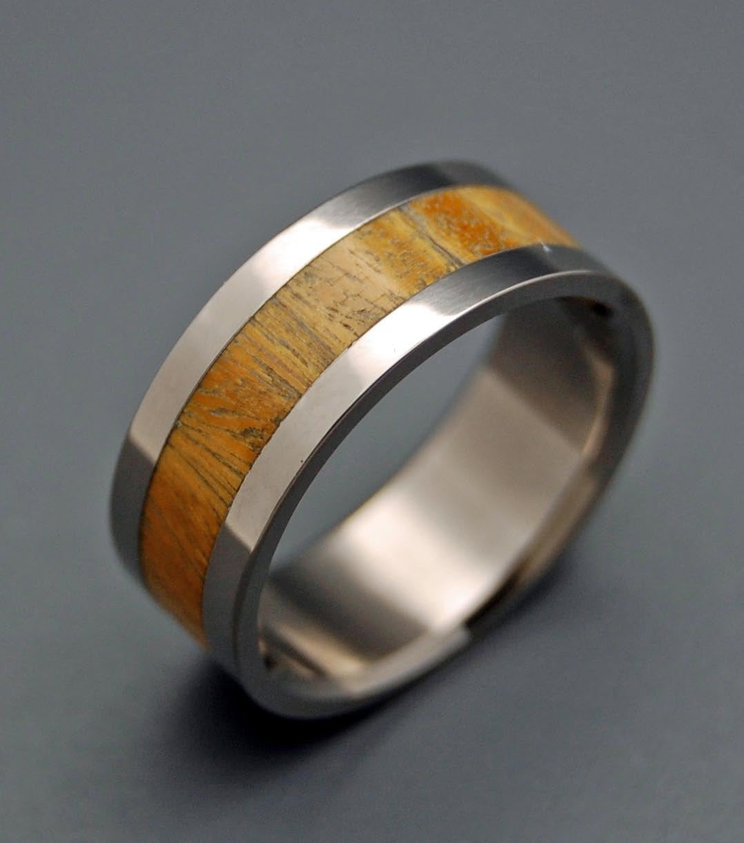Tua Ancient Kauri Wood Titanium Wedding Ring Minter