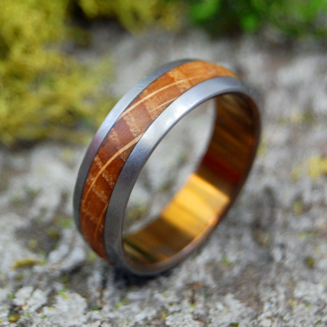 Mens Wedding Rings Whiskey Barrel Ring Custom Mens