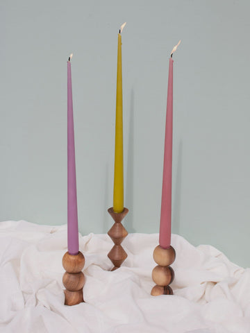 Bohemia Design Candlesticks With Colourful Candles