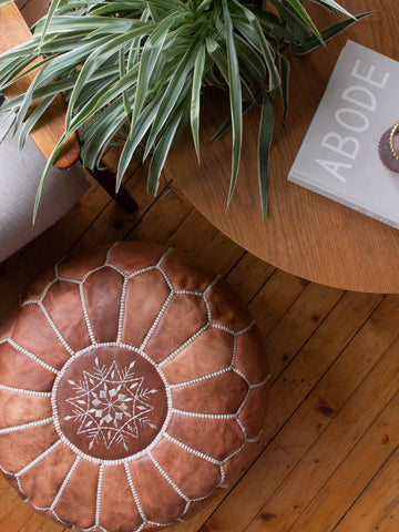 Bohemia Design Styled Moroccan Leather Pouffe