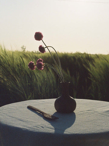 Bohemia Design Cornwall Shoot Evening Light with Walnut Wood Vase Joni