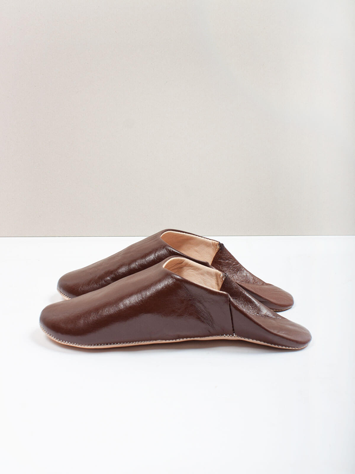 Moroccan Babouche Slippers, Chocolate | Bohemia Design