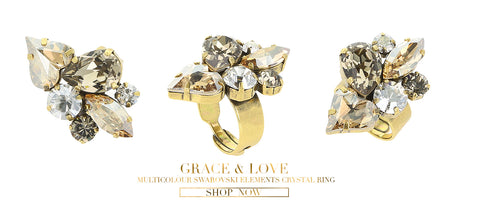 Grace & Love crystal gem ring