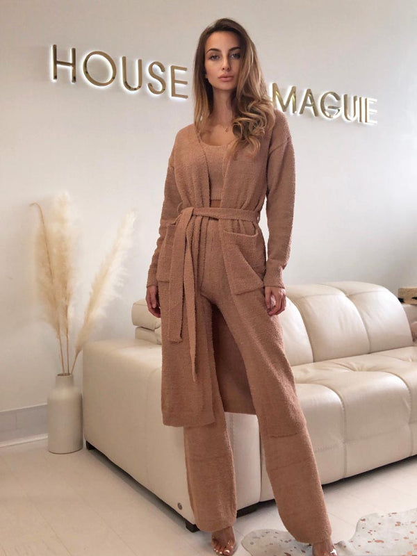 Bae'sics Comfy Yet Chic Two Pieces Loungewear Toasted Almond