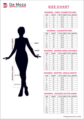 Leggings Size Chart 