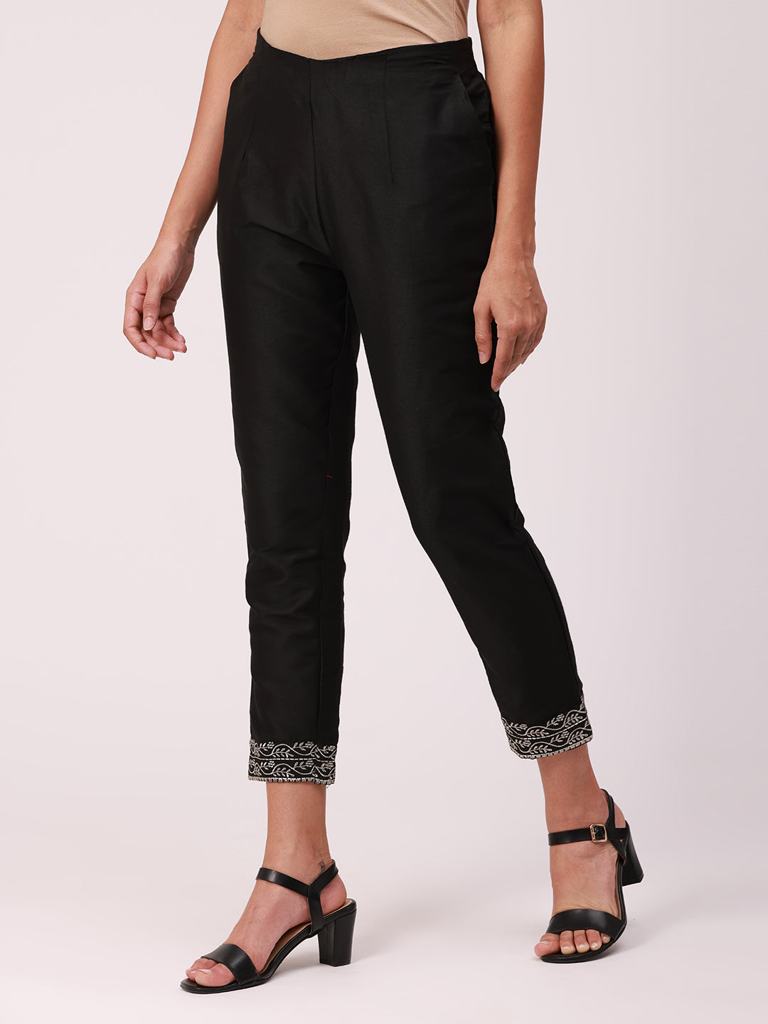 Buy Women Black Slim Pants Online - W for Woman