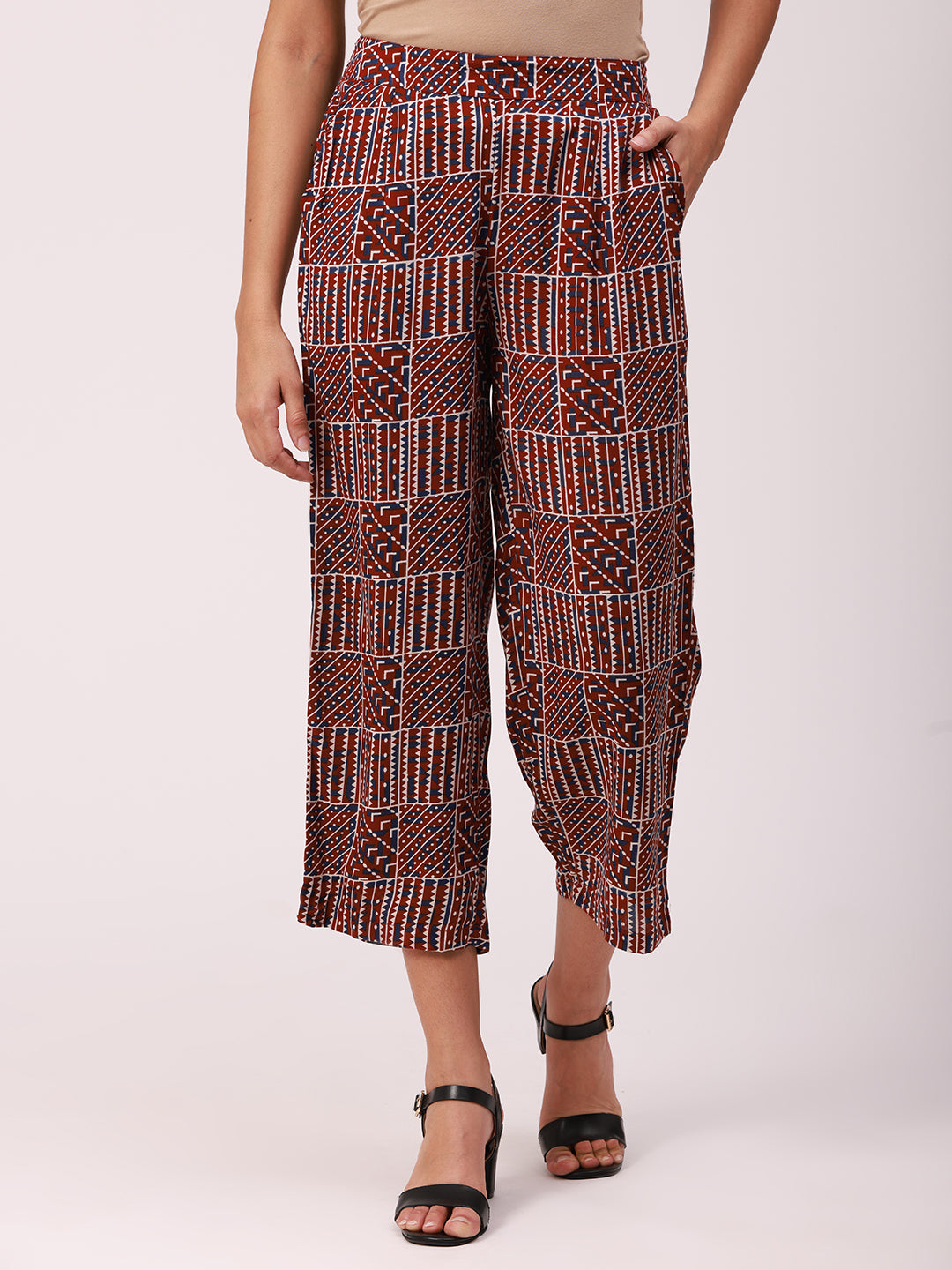 Maroon Handloom Cotton Wide Leg Pants – Madhurima Bhattacharjee