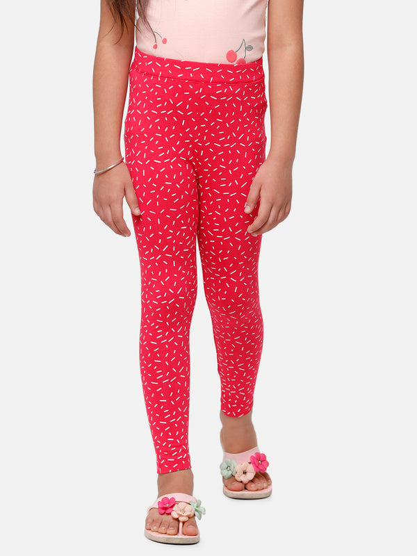 De Moza Kids - Girls Ankle Length Leggings Solid Viscose Fuchsia 2-3Yrs