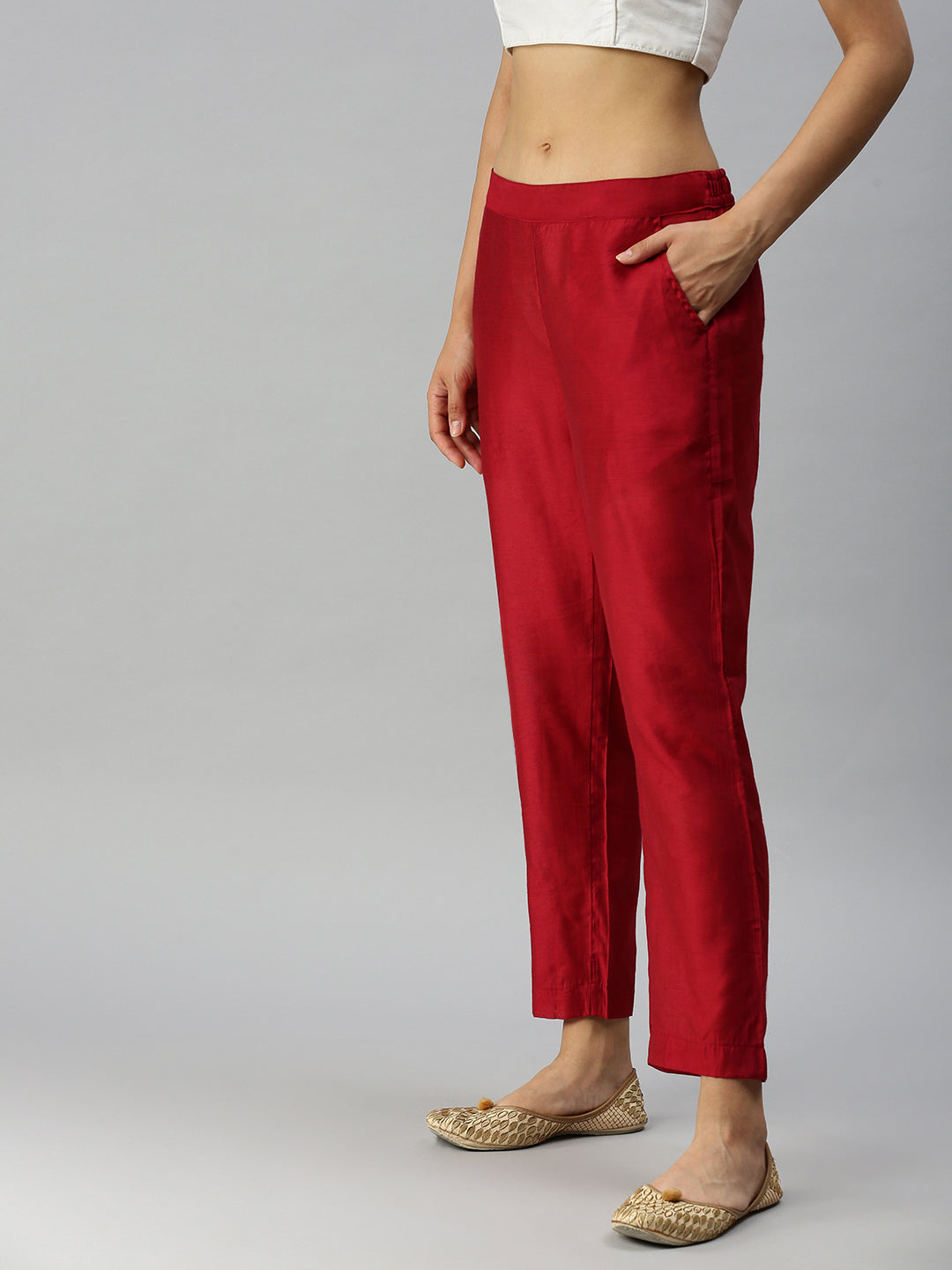 Silk Faille Cigarette Pants with Convertible Skirt – ALEXIA MARÍA