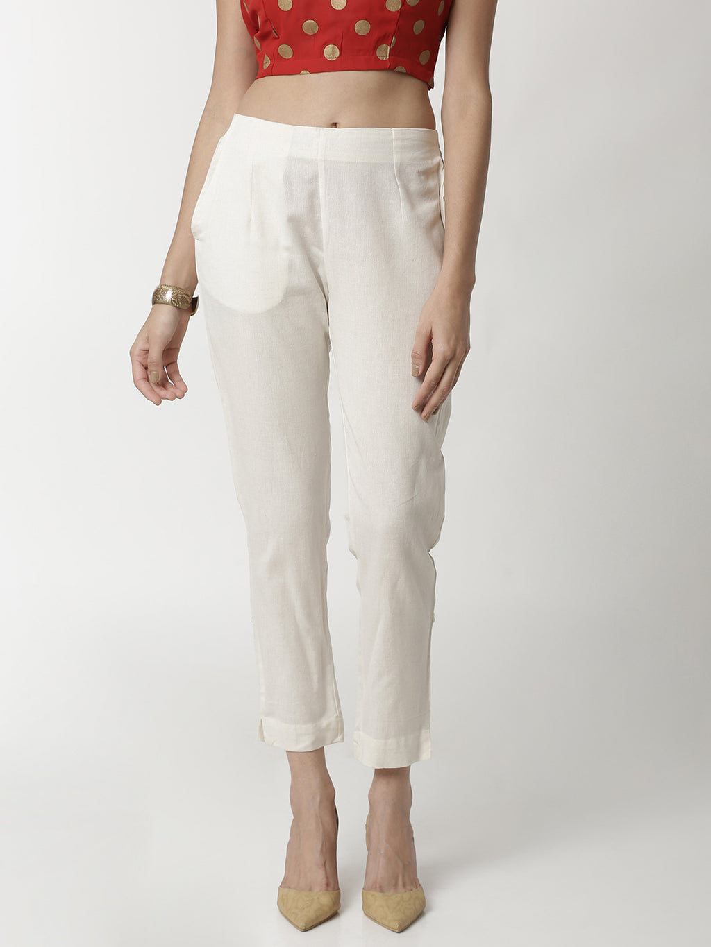 Women's Cigarette Pant White